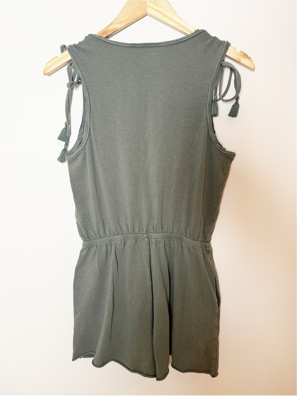 Aerie Ruched Romper Small/P Green - Picture 10 of 12